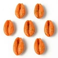 thumbnail image 1 of U8MO 10ps Dyed Natural Cowrie Shell Beads No Hole Seashell Loose Spacer Beads 18~22mm-Dark Orange, 1 of 3