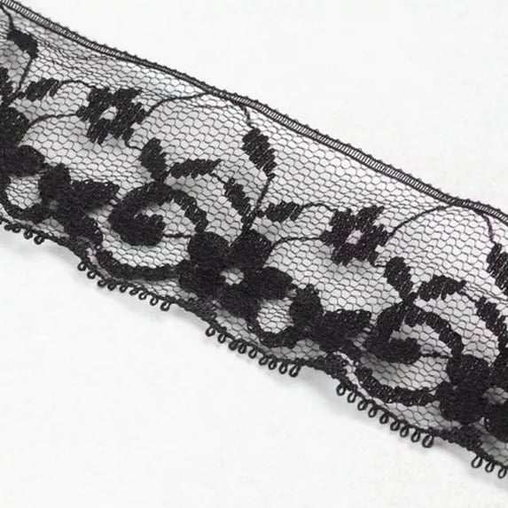 U8MO 10yds Multi-Purpose Nylon Lace Ribbons Embroidered Wedding Bridal Trim 11 Style-A, 1-1/8"(29mm)