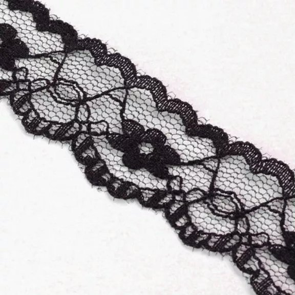 U8MO 10yds Multi-Purpose Nylon Lace Ribbons Embroidered Wedding Bridal Trim 11 Style-H, 7/8"(23mm)