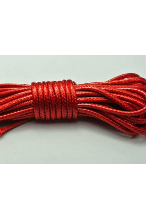 11 Yards Korean Waxed Cord String Thread Round 2.5mm for Bracelet Necklace Craft-Red