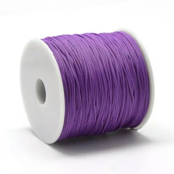 U8MO 120~130m/roll Polyester Craft Cords Jewelry Beading Thread Bracelet String 0.8mm-DarkOrchid