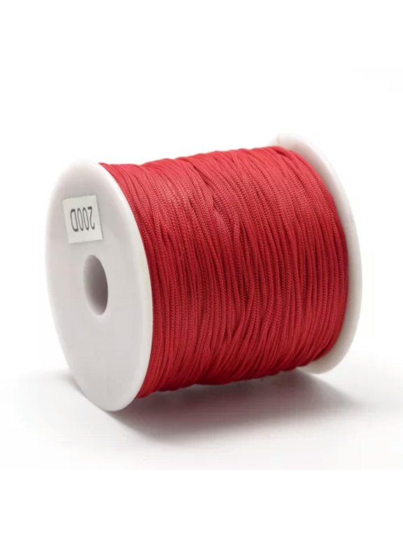 120~130m/roll Polyester Craft Cords Jewelry Beading Thread Bracelet String 0.8mm-Red