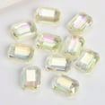 thumbnail image 1 of U8MO 12mm 14mm 18mm 10pcs Rectangle Faceted Crystal Glass Loose Craft Beads Lot-18x13mm-Yellow Colorized, 1 of 5