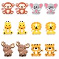 thumbnail image 1 of U8MO 12x Food Grade Silicone Focal Lion Deer Elephant Beads Crafts Making Accessory, 1 of 6