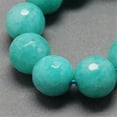 thumbnail image 1 of U8MO 14.9" Strd Natural Jade Beads Faceted Gemstone Beads Round 8mm Craft Pick Color-Turquoise, 1 of 2