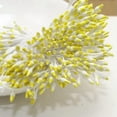 thumbnail image 1 of U8MO 1400 Pcs Double Color Hand-Made Artificial Flower Stamen Pistil Cotton String-Yellow, 1 of 7