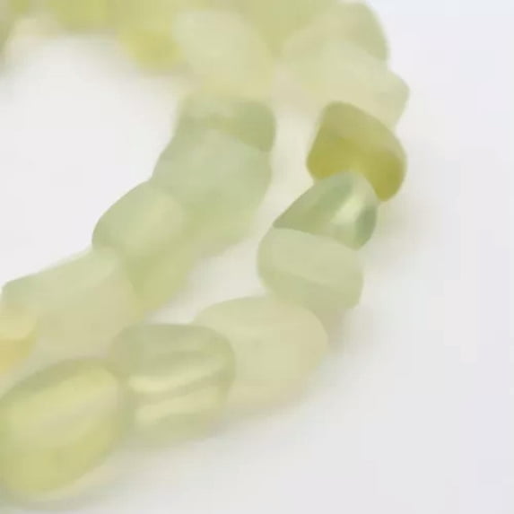 U8MO 15.7" Strd Precious Natural Nugget Gemstone Beads Loose Tiny Sontes Craft 5~7mm-Xiuyan Jade B
