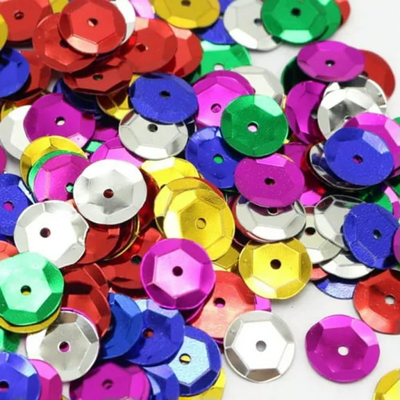 U8MO 1500 CUP Round loose sequins Paillettes 12mm sewing Wedding craft Colour Choice-Mixed Color