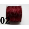 thumbnail image 1 of U8MO 16.4 Feets 3mm Nylon String Chinese Satin Silk Braided Cord Love Binding Rope-2# Red wine, 1 of 9