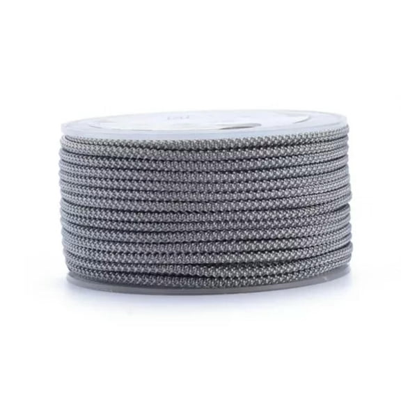 U8MO 16.4 yards/Roll 2mm Polyester Braided Cord Jewelry Beading Threads Twist String-Gray