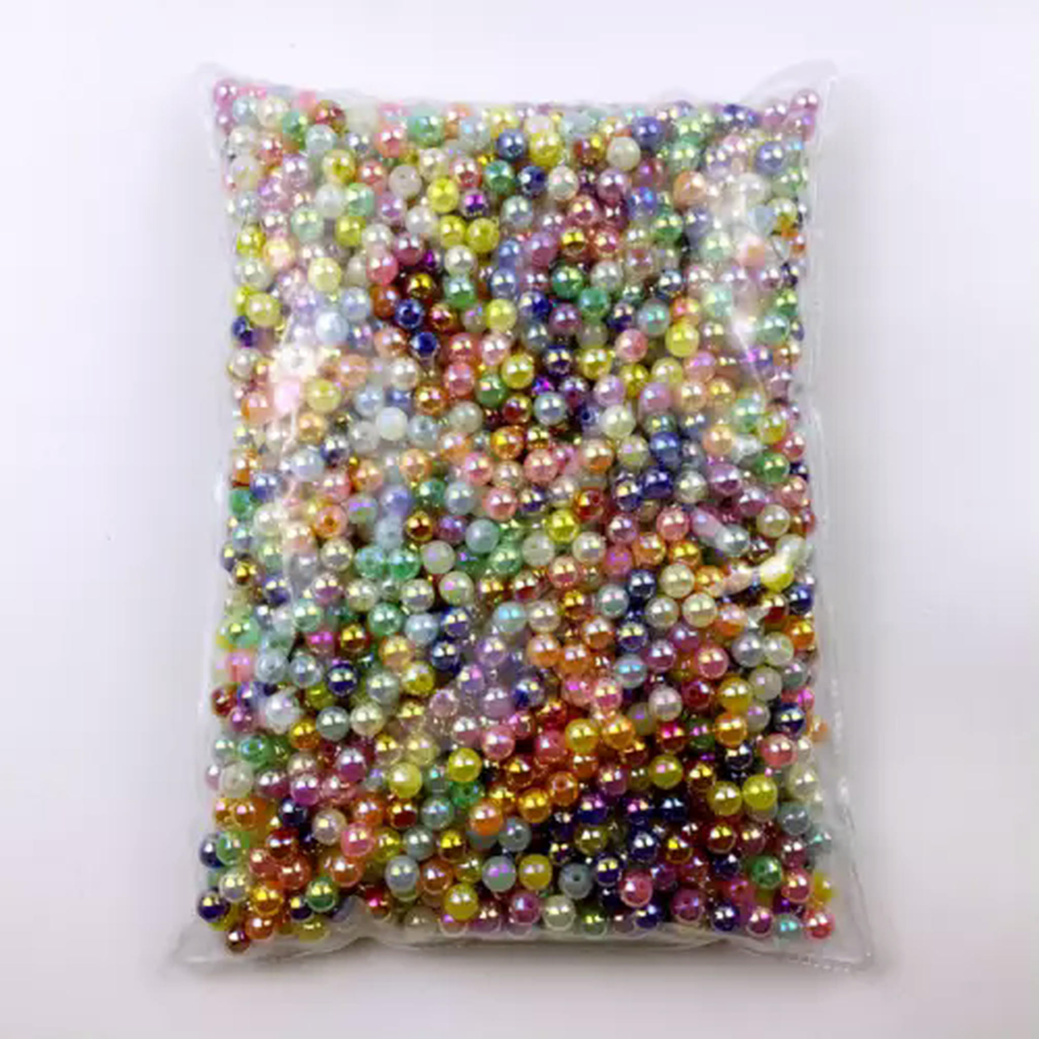 U8MO 1600pcs DIY AB Color Imitation Pearl Spacer Beads Craft ABS Plastic Loose Beads-Mixed-1600pcs / bag