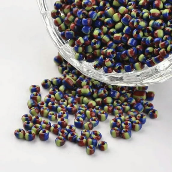 U8MO 1666pc 8/0 Opaque Seep Glass Round Tiny Beads Smooth Loose Spacer Craft 2.5~3mm-Colorful