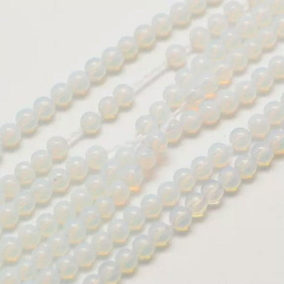 U8MO 184pc/Strd Mixed Natural Gemstone Round Beads Smooth Mini Loose Spacer Beads 2mm-Opalite Beads