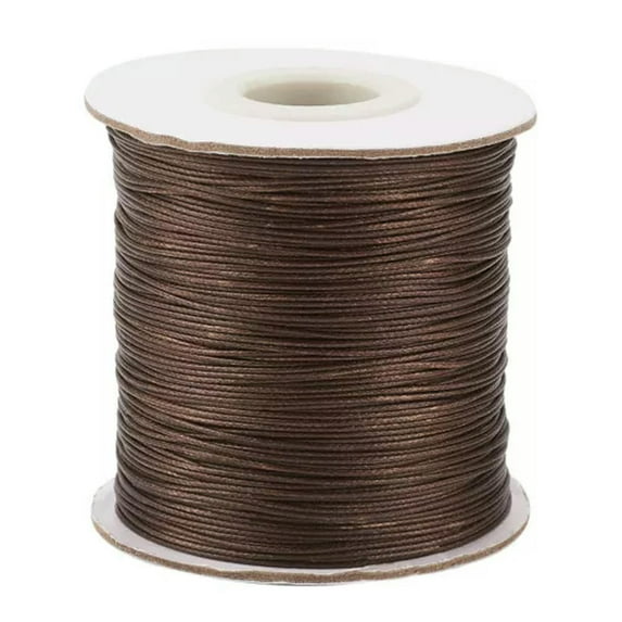 U8MO 185yards Waxed Polyester Beading Cord Jewelry Thread Craft String Spool 0.5mm-Camel