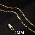 thumbnail image 1 of U8MO 18K Gold Plated 20inch Copper Metal Open Link Chains Necklaces Jewelry-6# 4mm, 1 of 8