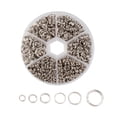 thumbnail image 1 of U8MO 1Box Iron Split Rings Double Loop Jump Ring Key Clasp Findings 4~10mm Pick Color-Platinum, 1 of 2
