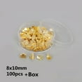 thumbnail image 1 of U8MO 1Box Jewelry Findings Earring Hooks/Pin/Ring/Clasp/Chain/Beads Cap Jewelry DIY-Gold# (Clasp 100pcs), 1 of 4