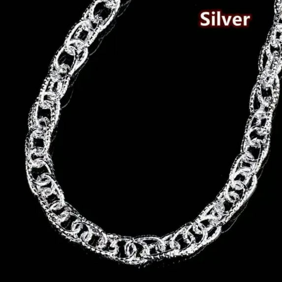 U8MO 1Meter Gold/Silver Plated Aluminium Open Link Metal Chain Jewelry Findings-1#Silver-9.5mm