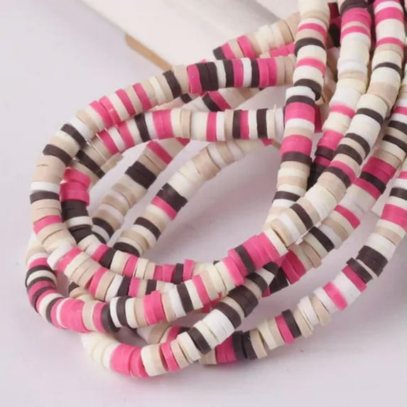 U8MO 1Strand 15" 3/4/5/6/8mm Handmade Flat Disc Polymer Clay Beads Wholesale lot-Mixed 9#-3mm