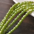 thumbnail image 1 of U8MO 1Strand 22inch Bone Shape Crystal Glass Loose Spacer Beads DIY Jewelry Making-#53 Opaque Olive Green AB, 1 of 9