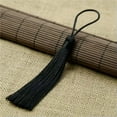 thumbnail image 1 of U8MO 1X Ice Silk Tassel Trim Key Chian Handbag Pendant Jewelry Making DIY 4.7''-8# black, 1 of 4