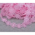 thumbnail image 1 of U8MO 1Yards 25mm Lace Flower Ribbon Sewing Trim lot Appliques Sew Supplies-Pink, 1 of 6