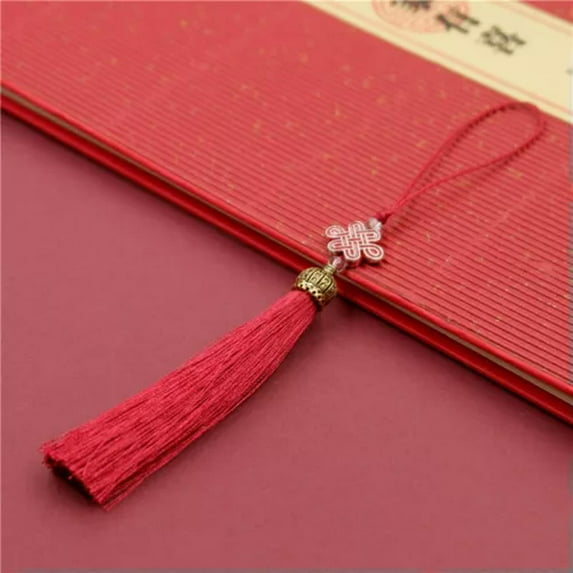 U8MO 2/10pc 3'' Tassel Trim Craft Chinese knot Tassels Pendant for Jewelry Making-Wine red-10pcs