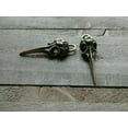 thumbnail image 1 of U8MO 2 Large Raven Bird Skull Pendants Antique Bronze Gothic Steampunk Findings 40mm, 1 of 3