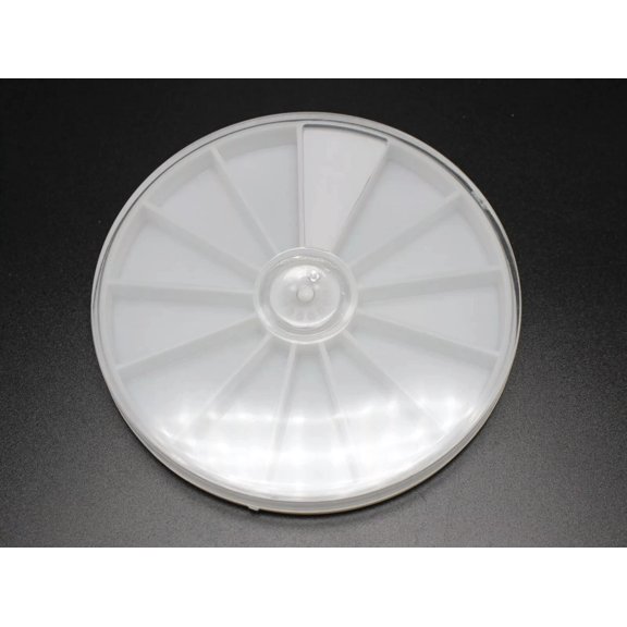 U8MO 2 Pcs Plastic Box Case Beads Nail Art Display Organizer Wheel Tray with Lid 82mm