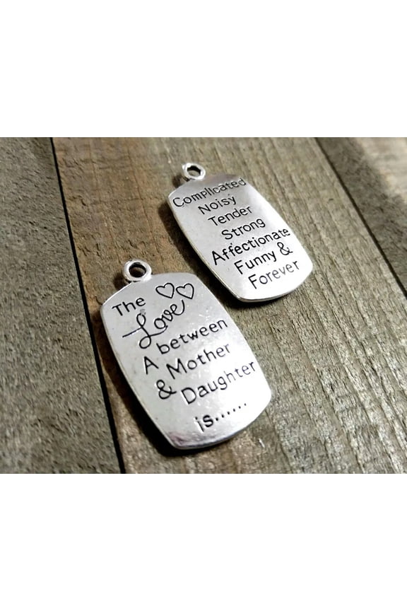 2 Word Charms Pendants Quote Charms Inspirational Charms Mother Daughter Charms