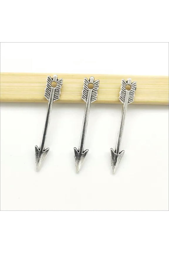20/50/100X Arrow Antique Silver Charms Pendants for Jewelry Making 30*5mm-20pcs