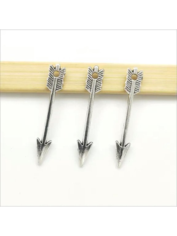 20/50/100X Arrow Antique Silver Charms Pendants for Jewelry Making 30*5mm-20pcs