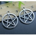 thumbnail image 1 of U8MO 20/50pc Retro Circle Pentagram Alloy Charms Pendant Jewelry Making DIY 26*21mm-20pcs, 1 of 8