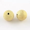 thumbnail image 1 of U8MO 20 Brass Metal Beads 6mm Round Stardust Gold Tone Sparkly Jewelry Making Set, 1 of 1