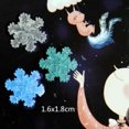 thumbnail image 1 of U8MO 20 Glitter Snowflake Resin Charms Christmas Flatback Embellishment Ornaments-Size 18mm in 3 Color, 1 of 9