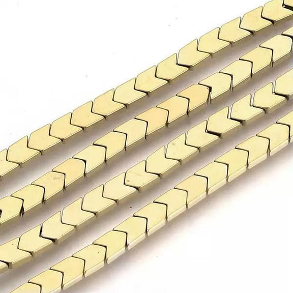 U8MO 20 Gold Hematite Beads 6mm Arrow Jewelry Making Boho Findings Set