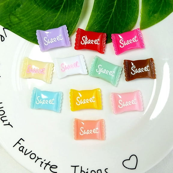 U8MO 20 Mixed Color Flatback Resin Cute Sweet Candy Crafts Hair Bows Scrapbooks Cards