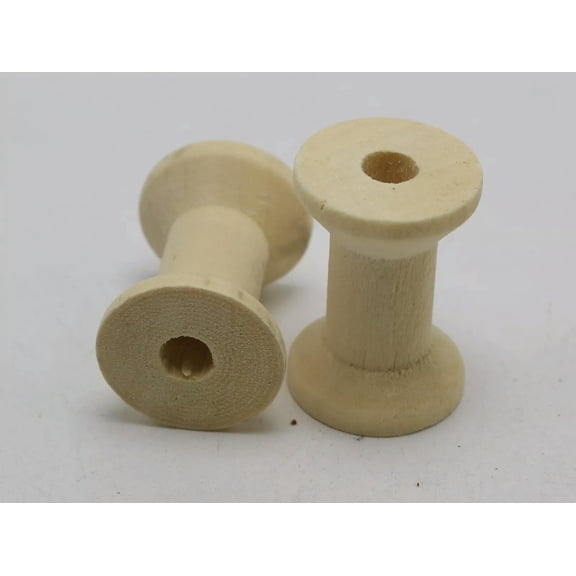 U8MO 20 Natural Color Wood Empty Thread Spools Wooden Sewing Spools Cylinder 29X20mm