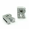 thumbnail image 1 of U8MO 20 Rhinestone Alphabet Letters Slide Beads Charm Fit 8mm Wristbands DIY Name-R, 1 of 9