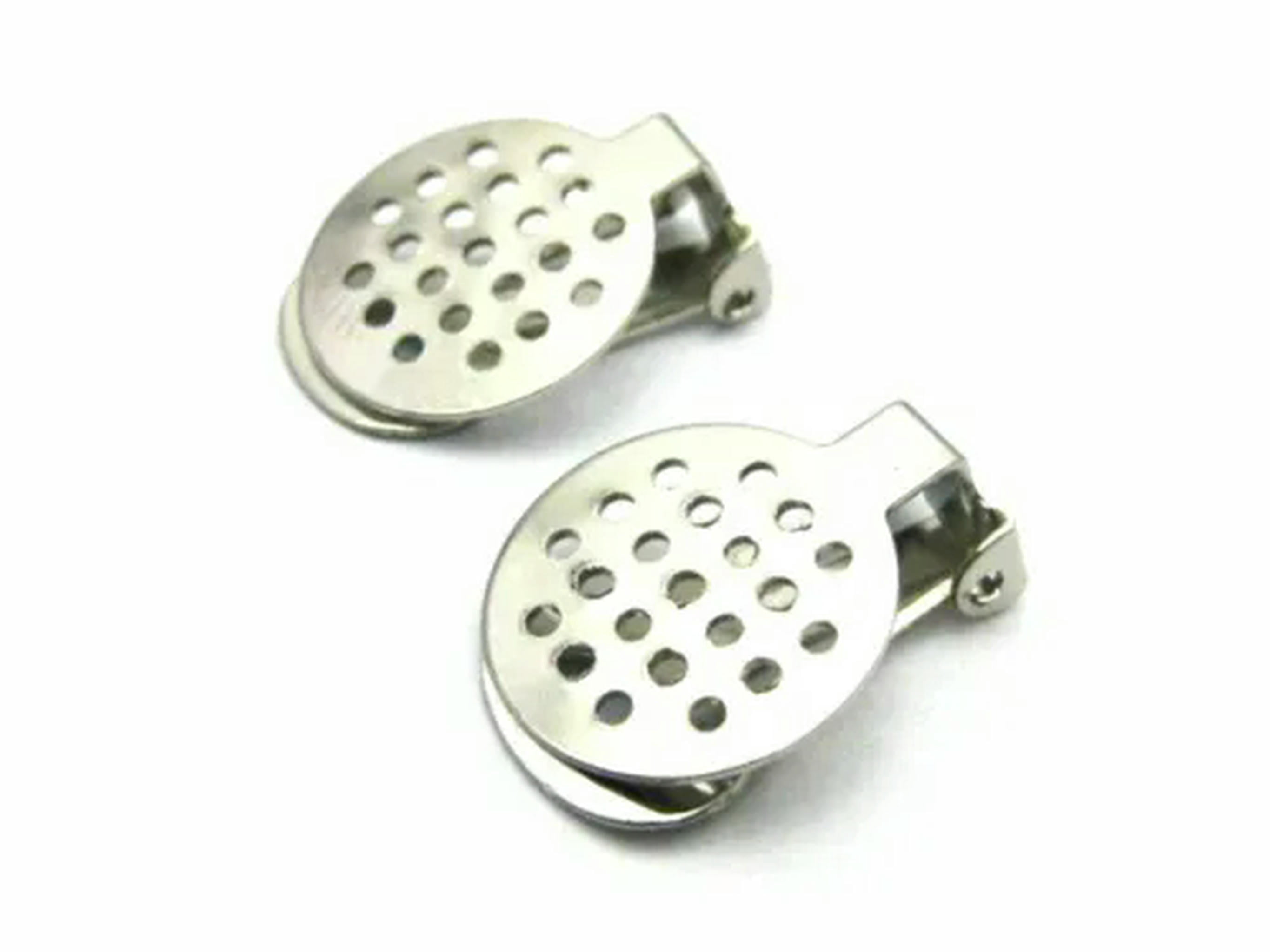 Ear Snap U8MO 20 Silver Clip On Ear Snap Dangle Earring with Beading Pad Finding ...