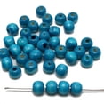 thumbnail image 1 of U8MO 200 10mm Round Wood Beads ~ Wooden Beads Color for Choice-Blue, 1 of 8