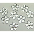 thumbnail image 1 of U8MO 200 Clear Acrylic Flatback Flower Rhinestone Gem 15mm DIY Embellishments, 1 of 7