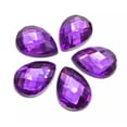 thumbnail image 1 of U8MO 200 Dark Purple Acrylic Flatback TearDrop Rhinestone Gems 10X14mm No Hole, 1 of 6