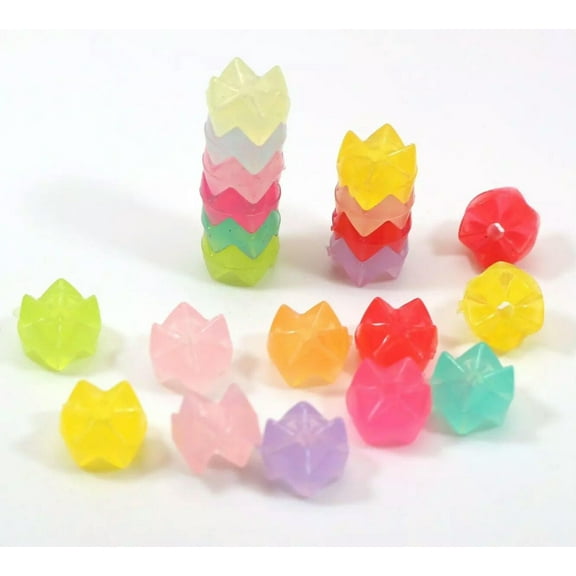 U8MO 200 Mixed Jelly Color Acrylic Wheel Gear Spacer Beads 9mm Craft DIY Bracelet