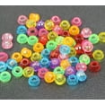 thumbnail image 1 of U8MO 200 Mixed Transparent Color Acrylic Faceted Round Pony Beads 9X6mm Kids Crafts, 1 of 6