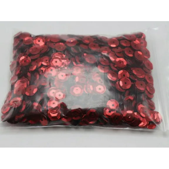 U8MO 2000 CUP Round loose sequins Paillettes 10mm sewing Wedding craft Colour Pick-Red