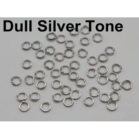 U8MO 2000 Metal Open Jump Ring 4X0.7mm Round Loop O-Ring Link Connector Colour Choice-Dull Silver