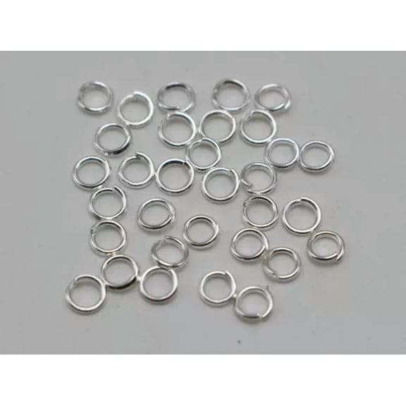 U8MO 2000 Metal Open Jump Ring 4X0.7mm Round Loop O-Ring Link Connector Colour Choice-Silver