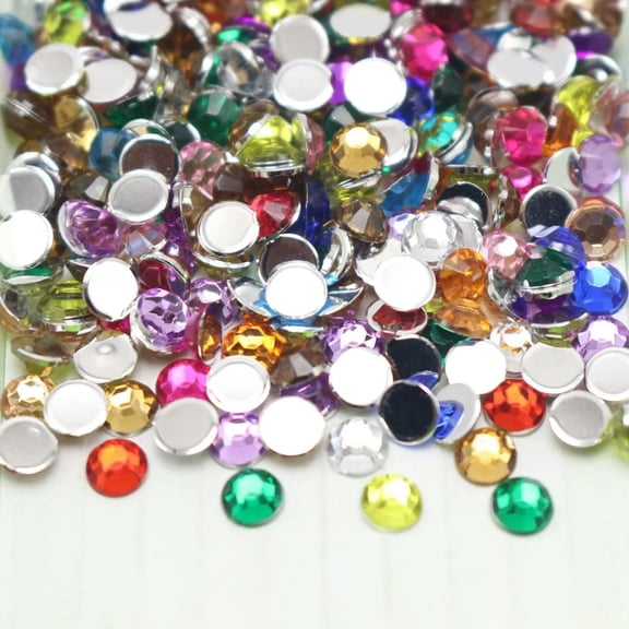 U8MO 2000 Mixed Color Acrylic Round Faceted Flatback Rhinestone Gem 4mm SS16 Nail Art