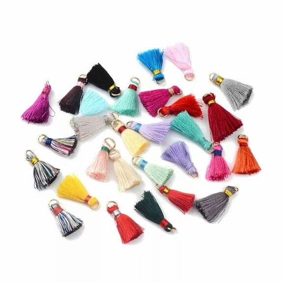 U8MO 200pc Nylon Thread Tassel Pendant Decorations For Earring Jewelry Making 19~30mm